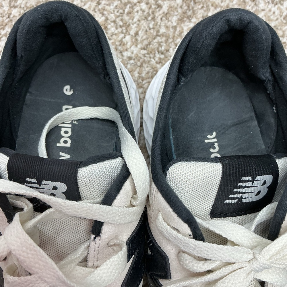 New Balance Cream and Black Athletic Sneakers - Picture 7 of 12